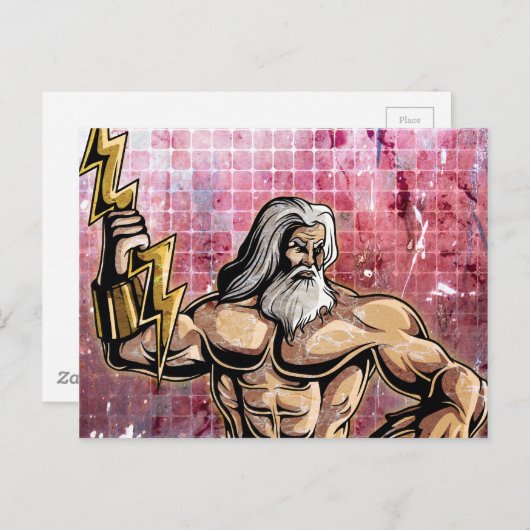 Zeus Postkarte (Vorne/Hinten)