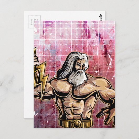 Zeus Postkarte (Vorne/Hinten)
