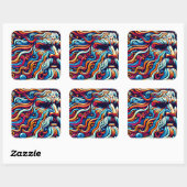 ZEUS QUADRATISCHER AUFKLEBER (Blatt)