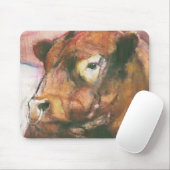 Zeus Rot umgeschnallter Galloway Stier 2006 2 Mousepad (Mit Mouse)