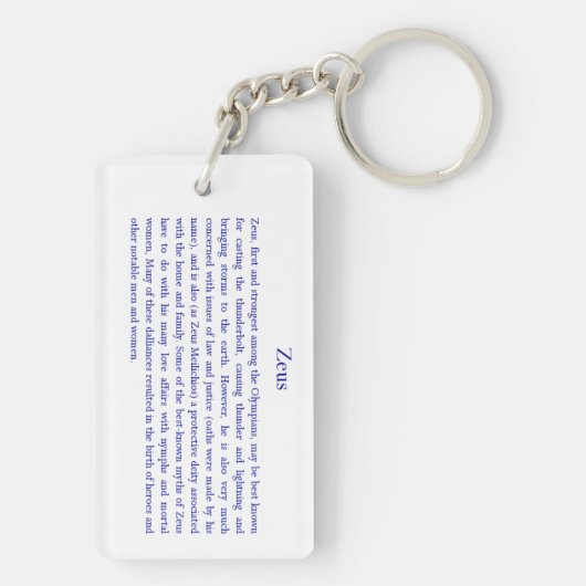 Zeus-Schlüsselanhänger Schlüsselanhänger (Rückseite)