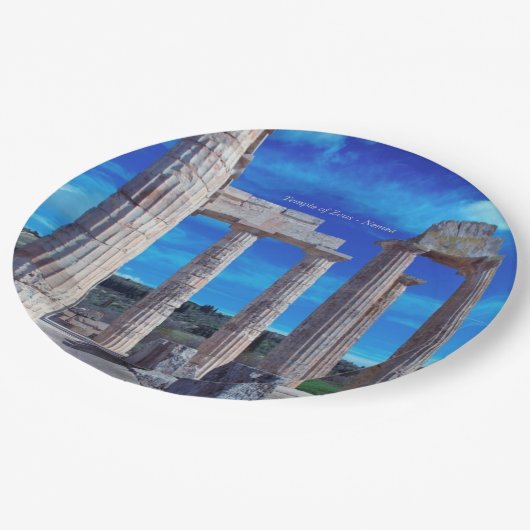 Zeus-Tempel - Nemea Pappteller (Schrägansicht)