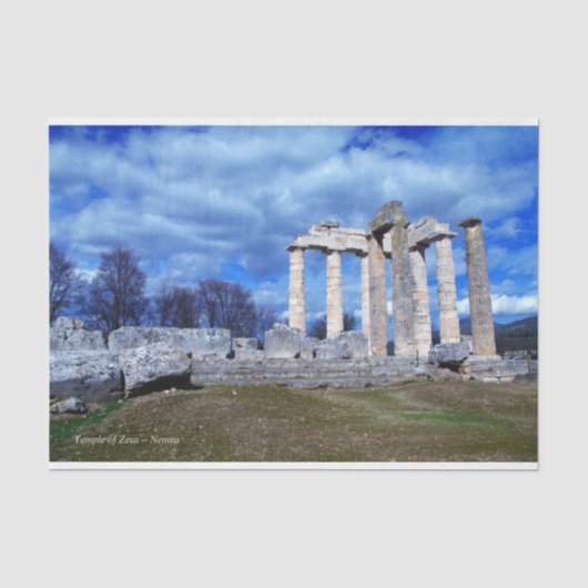 Zeus-Tempel - Nemea Seidenpapier (Vorderseite)