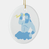 Zeus und Erleuchtung Keramik Ornament (Rechts)