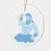 Zeus und Erleuchtung Keramik Ornament (Links)