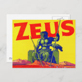 Zeus - Vintage Poster Design Postkarte (Vorne/Hinten)