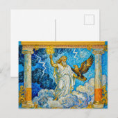 Zeus with Eagle and Lightning in Temple Gate Among Postkarte (Vorne/Hinten)