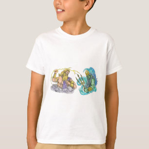 ZeusThunderbolt gegen Poseidon Trident Tätowierun T-Shirt