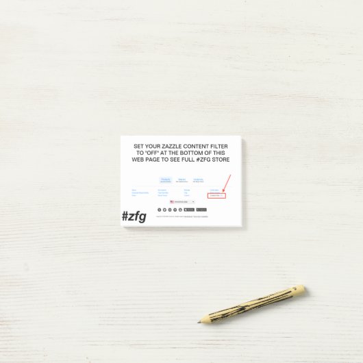 #ZFG POST-IT KLEBEZETTEL (Auf Schreibtisch)