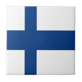 zFI001 FINNISH FLAG, Finnland, Fliese (Vorderseite)