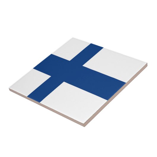 zFI001 FINNISH FLAG, Finnland, Fliese (Seite)