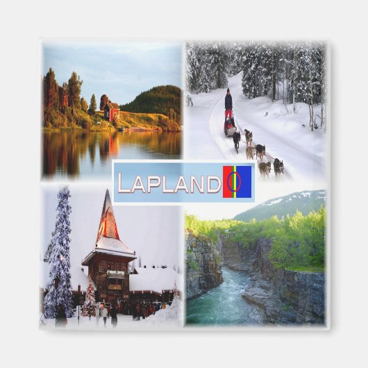 zFI010 LAPLAND SEE INARI LAMMINTUPA SANTA CLAUS, Magnet (Vorne)