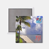zFJ012 FIJI, DENARAU ISLAND, Ozeanien, Kühlschrank Magnet (Vorderseite/Rückseite)