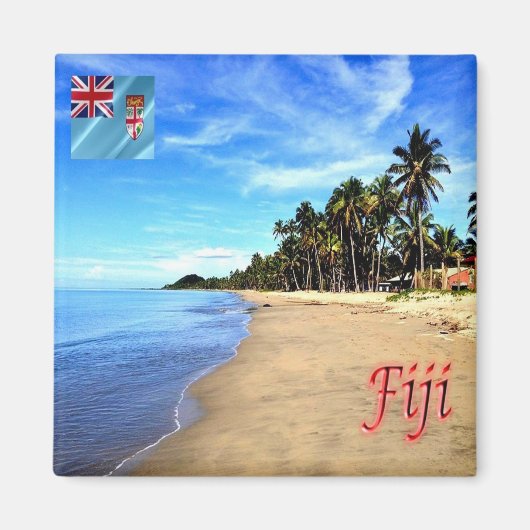 zFJ014 FIJI, Strand, Sea View, Ozeanien, Kühlschra Magnet (Vorne)