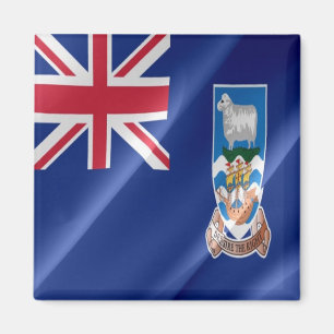 zFK002 FALKLAND Islands, Waving Flag, Kühlschrank Magnet