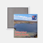 zFK007 STANLEY Harbour, Falklandinseln, Kühlschran Magnet (Vorderseite/Rückseite)