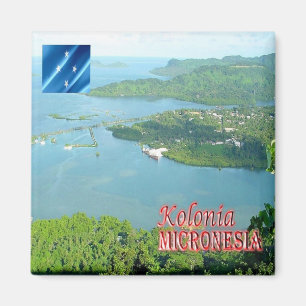 zFM006 KOLONIA, Mikronesien, Ozeanien, Kühlschrank Magnet