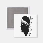 zFR003 FLAG Korsika, Korsika, Kühlschrank Magnet (Vorderseite/Rückseite)