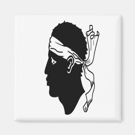 zFR003 FLAG Korsika, Korsika, Kühlschrank Magnet (Vorne)