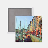 zFR014 HONFLEUR, docking view, Frankreich, Fridge Magnet (Vorderseite/Rückseite)