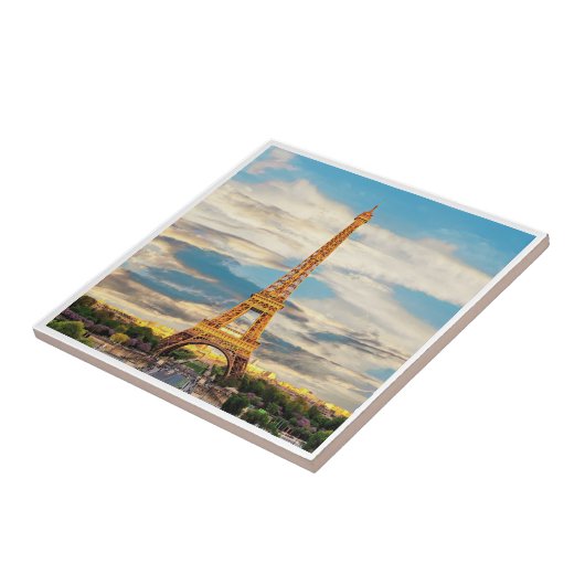 zFR016 TOUR EIFFEL, Paris, Frankreich, Fliese (Seite)