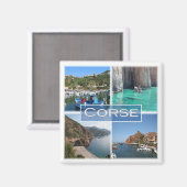 zFR017 CORSICA CORSE, Frankreich, Kühlschrank Magnet (Vorderseite/Rückseite)
