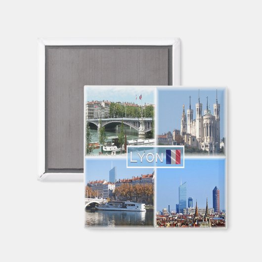 zFR019 LYON, Basilica De Fourviere, Kühlschrank Magnet (Vorderseite/Rückseite)