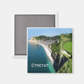 zFR023 ETRETAT Panorama, Normandie, Frankreich Magnet (Vorderseite/Rückseite)
