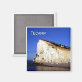 zFR026 FÉCAMP Die Klippen, Normandie, Kühlschrank Magnet (Vorderseite/Rückseite)