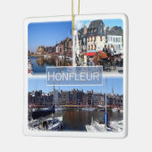 zFR028 HONFLEUR Hafen, Normandie, Keramikornament (Links)