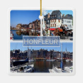 zFR028 HONFLEUR Hafen, Normandie, Keramikornament (Rückseite)