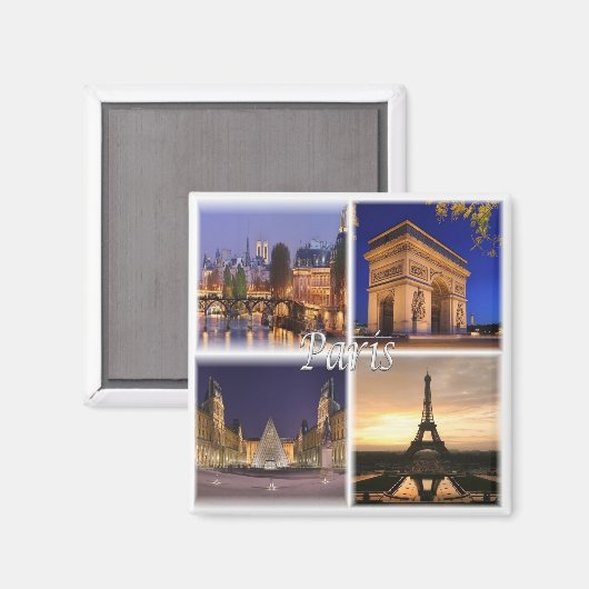 zFR030 PARIS, Frankreich, Europa, Kühlschrank Magnet (Vorderseite/Rückseite)