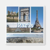 zFR032 TOUR EIFFEL and PARIS, Frankreich, EuropeFr Magnet (Vorne)