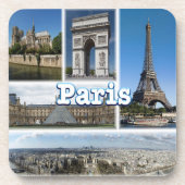 zFR032 TOUR EIFFEL und PARIS, Frankreich, Europa, Getränkeuntersetzer (Vorderseite)