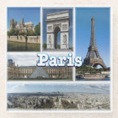 zFR032 TOUR EIFFEL und PARIS, Frankreich, Europa, Glasuntersetzer (Vorderseite)