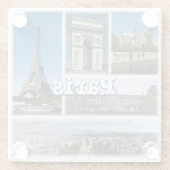zFR032 TOUR EIFFEL und PARIS, Frankreich, Europa, Glasuntersetzer (Rückseite)
