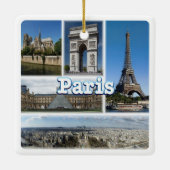 zFR032 TOUR EIFFEL und PARIS, Frankreich, Europa, Keramikornament (Rückseite)