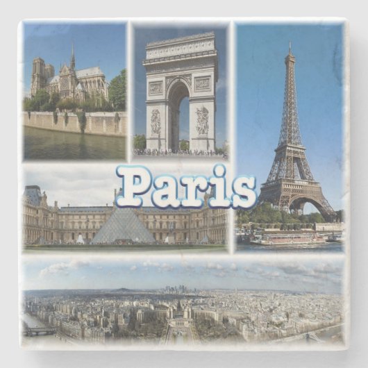 zFR032 TOUR EIFFEL und PARIS, Frankreich, Europa, Steinuntersetzer (Vorderseite)