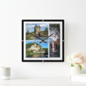 zFR033 DORDOGNE, Frankreich, Quadratische Wanduhr (Zuhause)