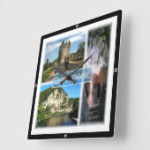 zFR033 DORDOGNE, Frankreich, Quadratische Wanduhr (Winkel)