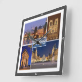 zFR034 PARIS die Hauptstadt Frankreichs, Quadratische Wanduhr (Winkel)