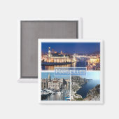 zFR036 MARSEILLES, Frankreich, Fridge Magnet (Vorderseite/Rückseite)