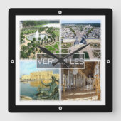 zFR042 VERSAILLES The Palace, Frankreich, Quadratische Wanduhr (Vorderseite)