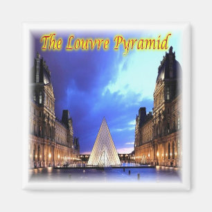 zFR046 THE LOUVRE PYRAMID, Paris, Fridge Magnet