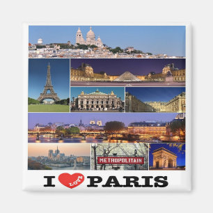 zFR057 PARIS "I Liebe", Frankreich, Kühlschrank Magnet