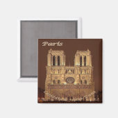 zFR061 NOTRE DAME Paris, Frankreich, Kühlschrank Magnet (Vorderseite/Rückseite)