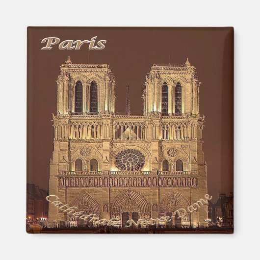 zFR061 NOTRE DAME Paris, Frankreich, Kühlschrank Magnet (Vorne)