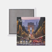 zFR064 ARC DE TRIOMPHE, Paris, Frankreich, Kühlsch Magnet (Vorderseite/Rückseite)
