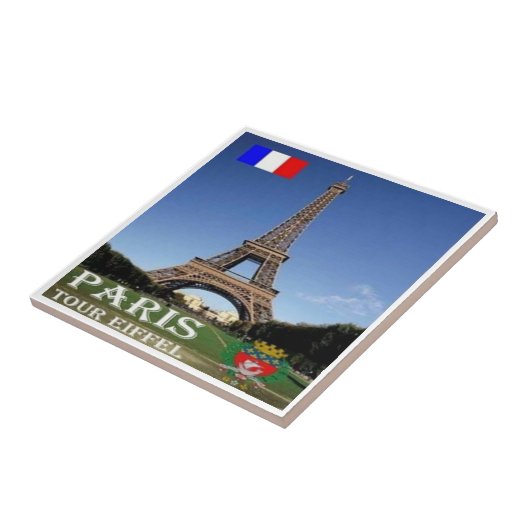 zFR067 EIFFEL TOWER Paris, Frankreich, Fliese (Seite)