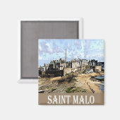 zFR081 SAINT MALO, French Riviera, Frankreich, Fri Magnet (Vorderseite/Rückseite)